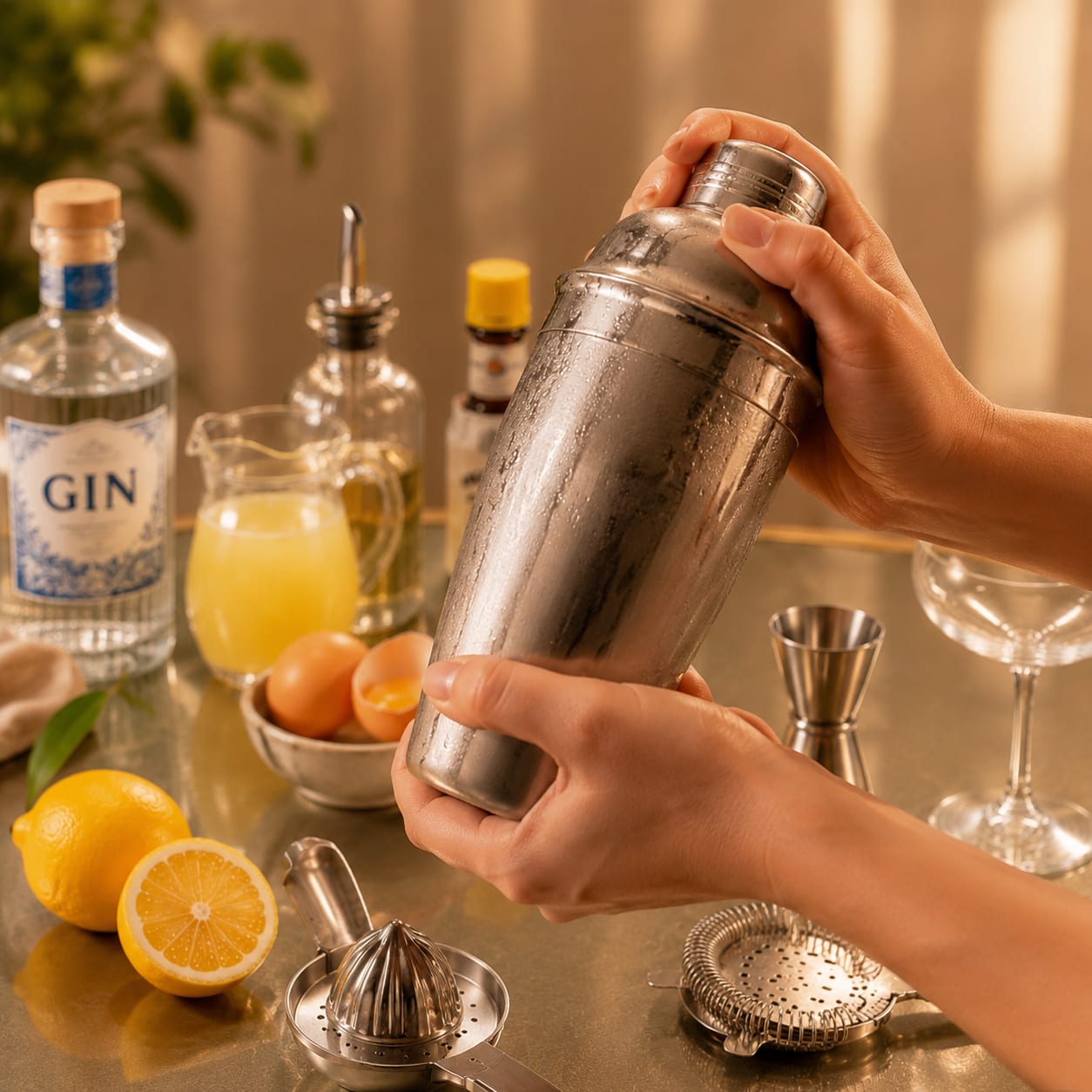 Step 4 — how to make Gin Sour