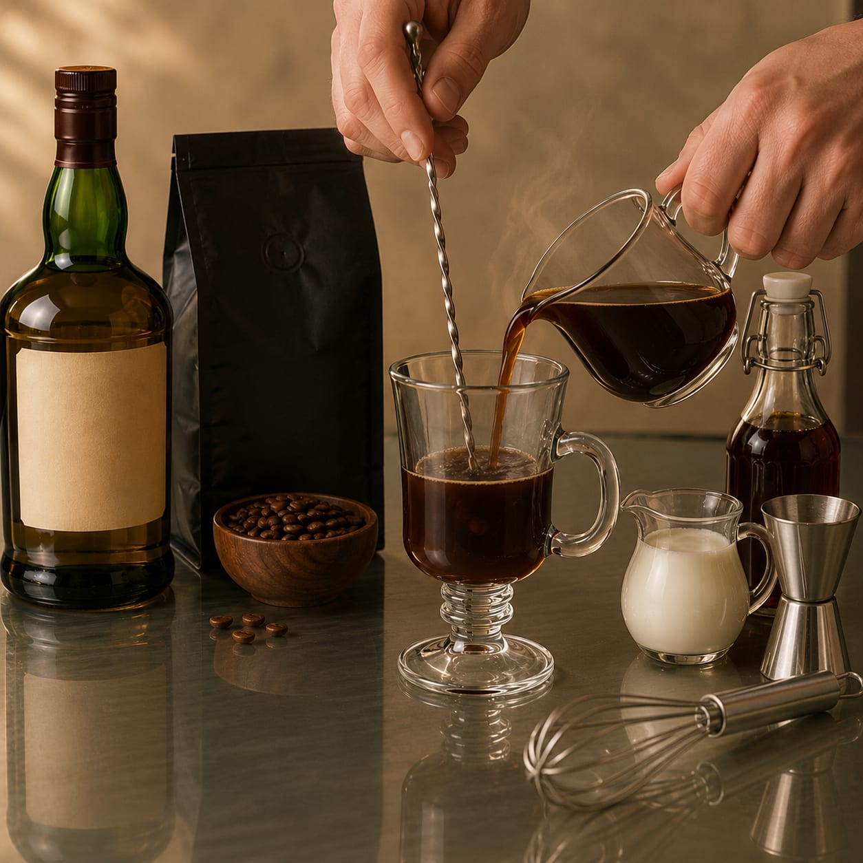 Step 2 — how to make Irish Coffee