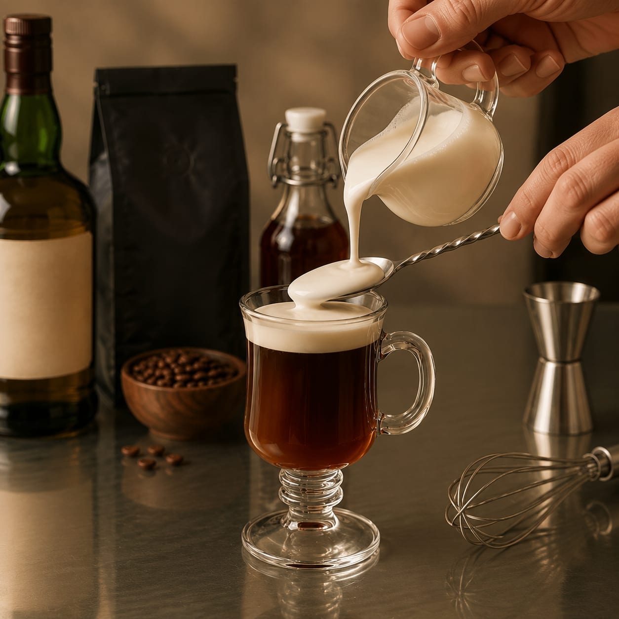 Step 3 — how to make Irish Coffee