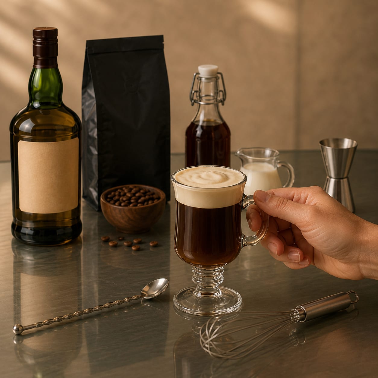 Step 4 — how to make Irish Coffee