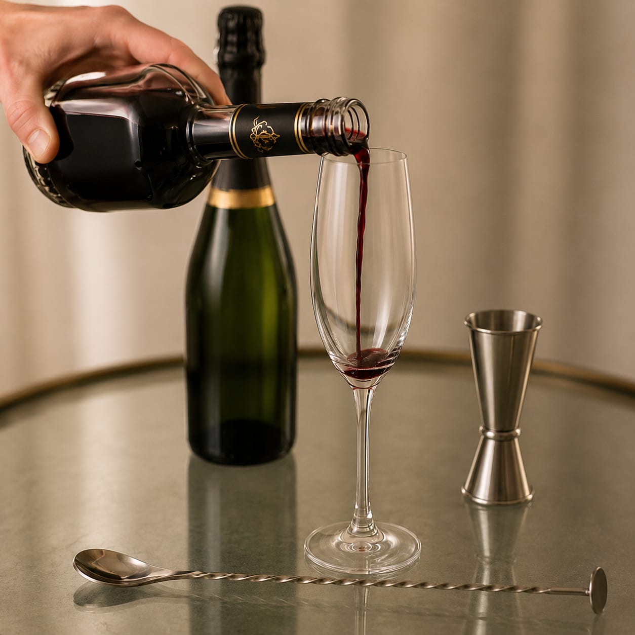 Step 1 — how to make Kir Royale
