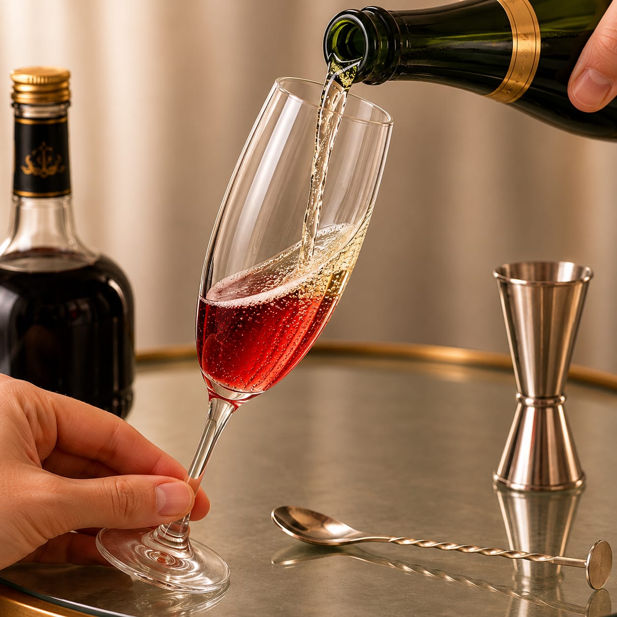 Step 2 — how to make Kir Royale