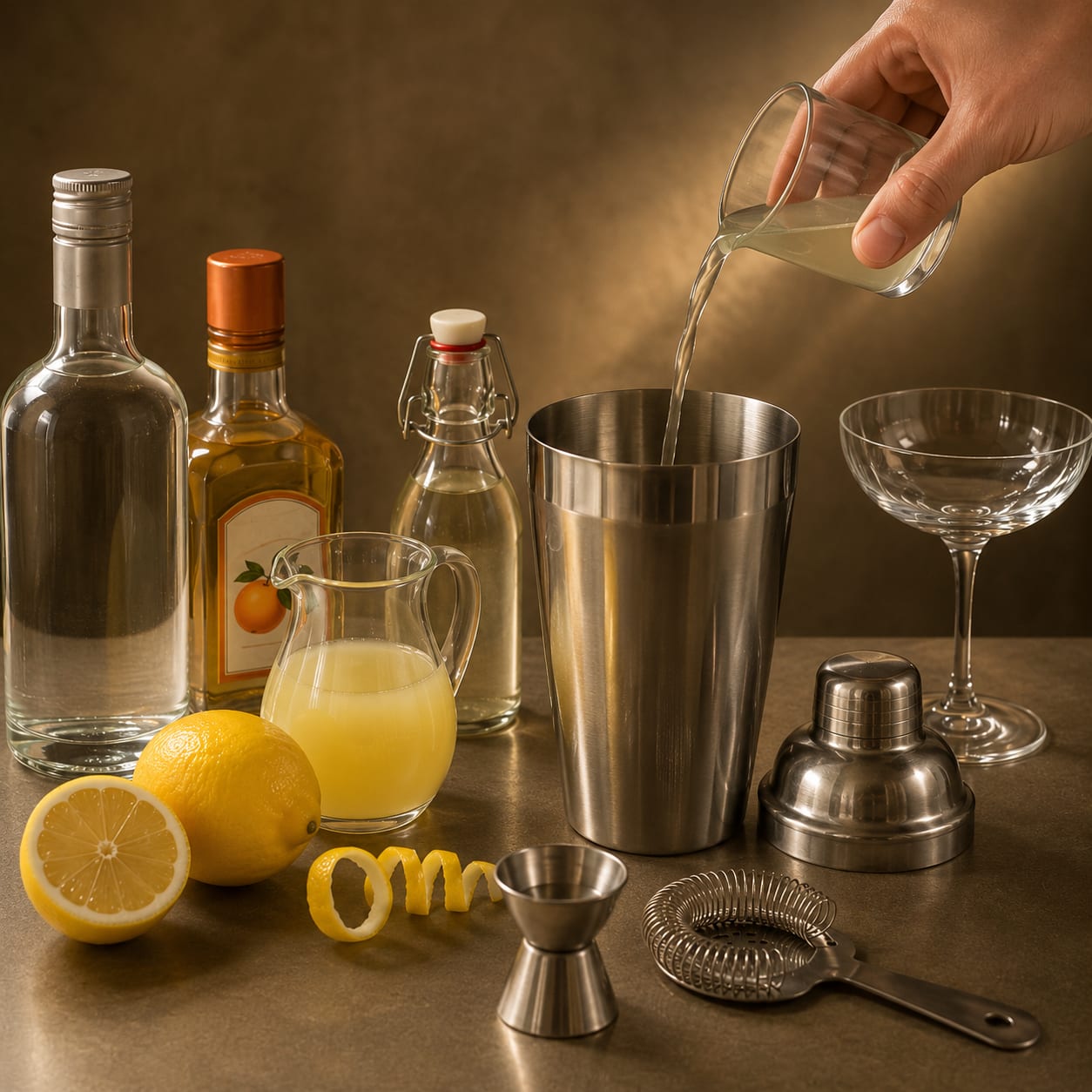Step 2 — how to make Lemon Drop Martini