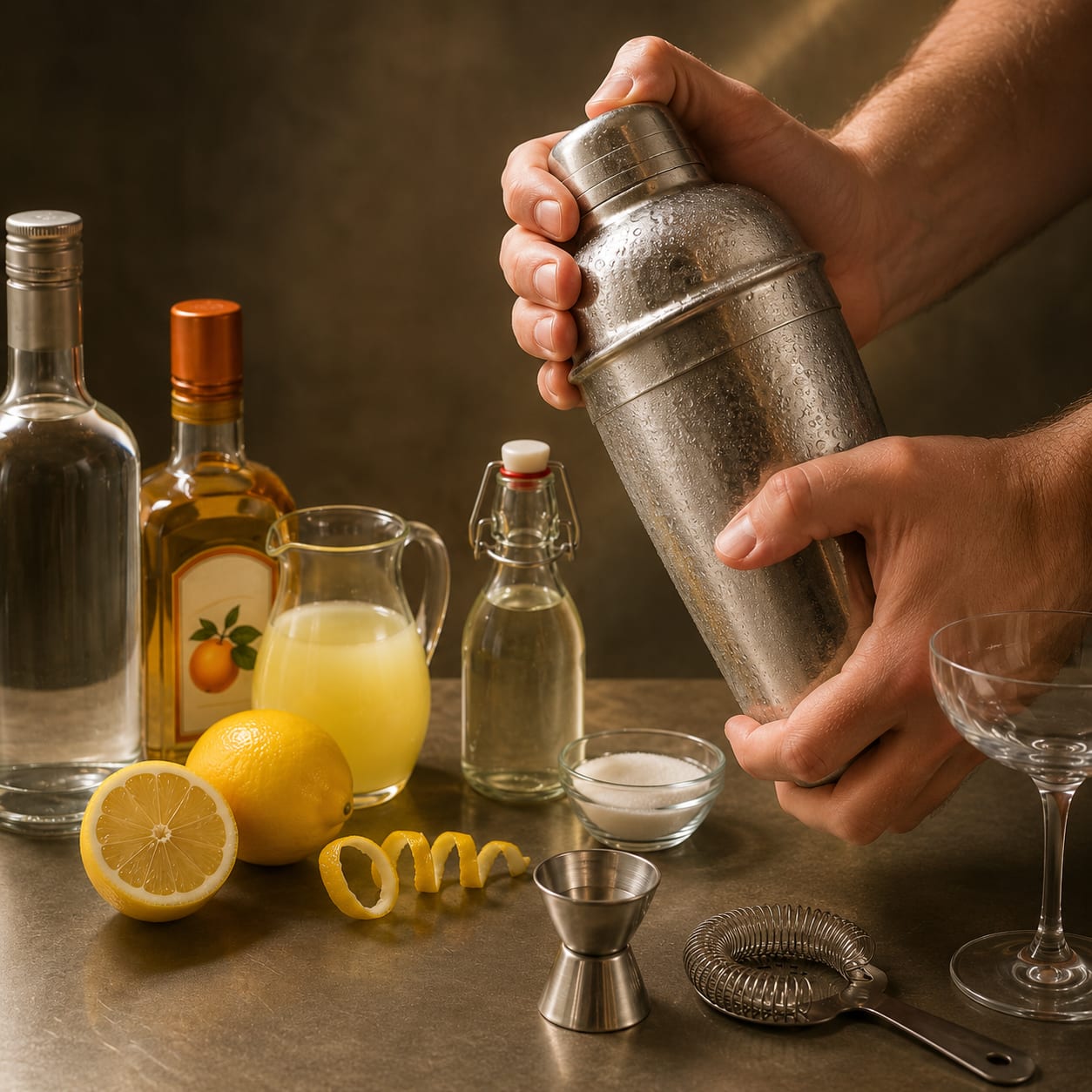 Step 3 — how to make Lemon Drop Martini