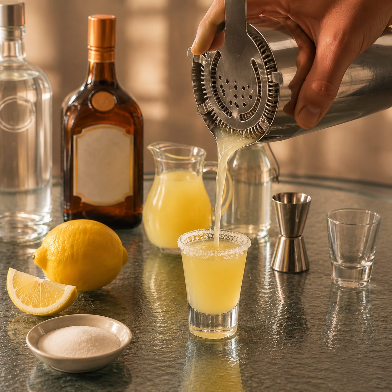 Step 4 — how to make Lemon Drop Shot
