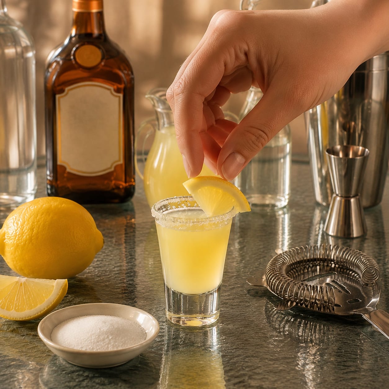 Step 5 — how to make Lemon Drop Shot