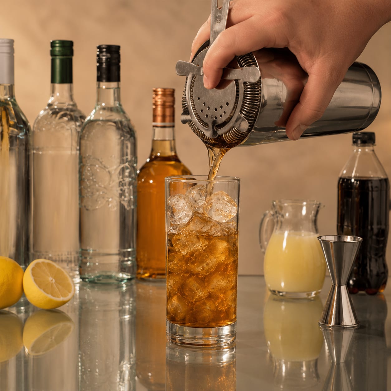 Step 4 — how to make Long Island Iced Tea