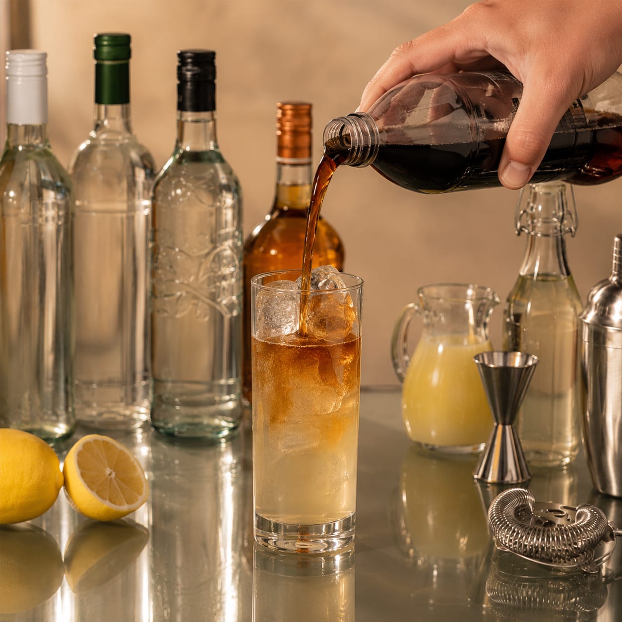 Step 5 — how to make Long Island Iced Tea