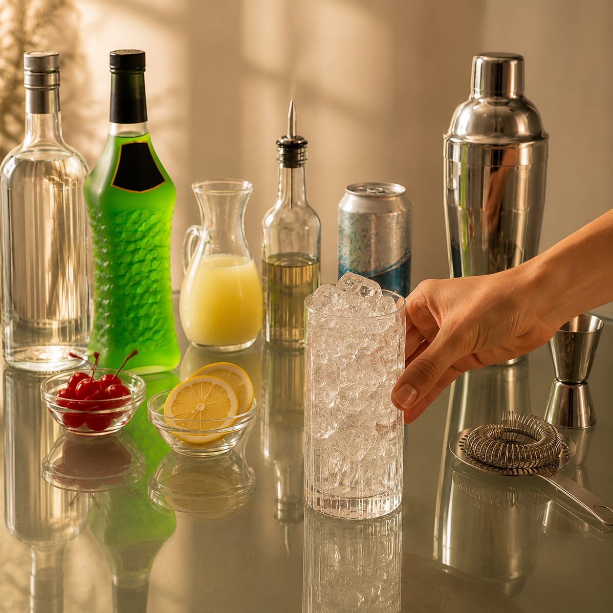 Step 1 — how to make Midori Sour
