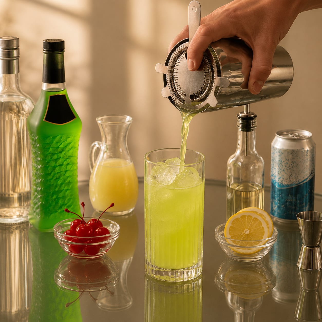 Step 4 — how to make Midori Sour