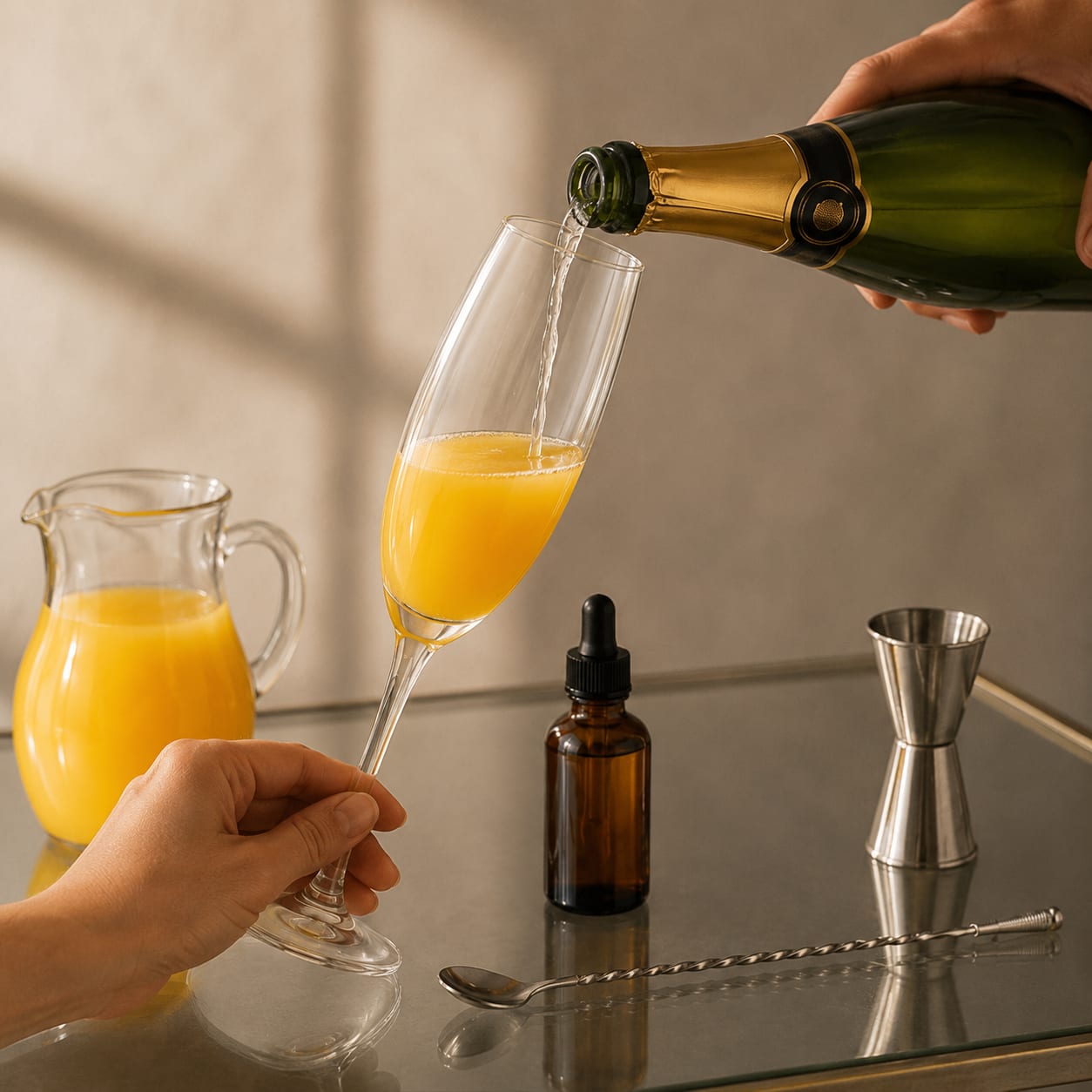Step 2 — how to make Mimosa