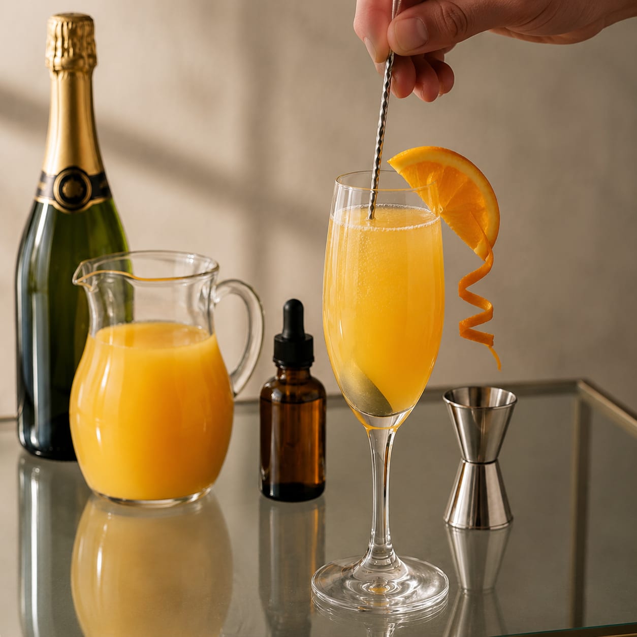 Step 3 — how to make Mimosa