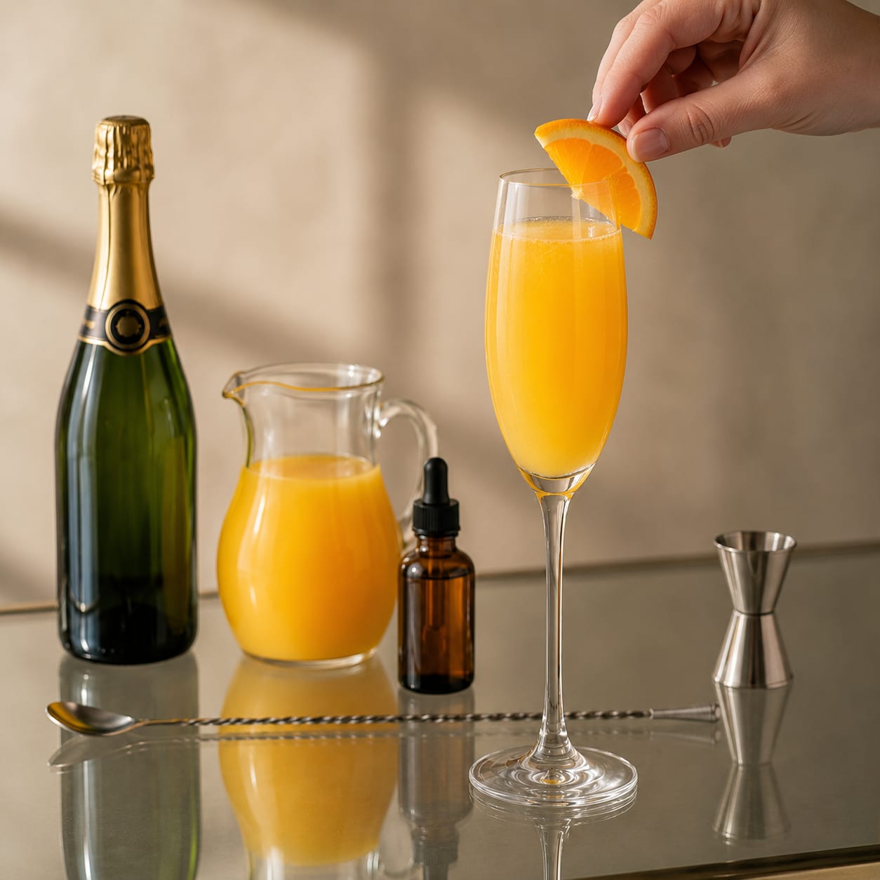 Step 4 — how to make Mimosa