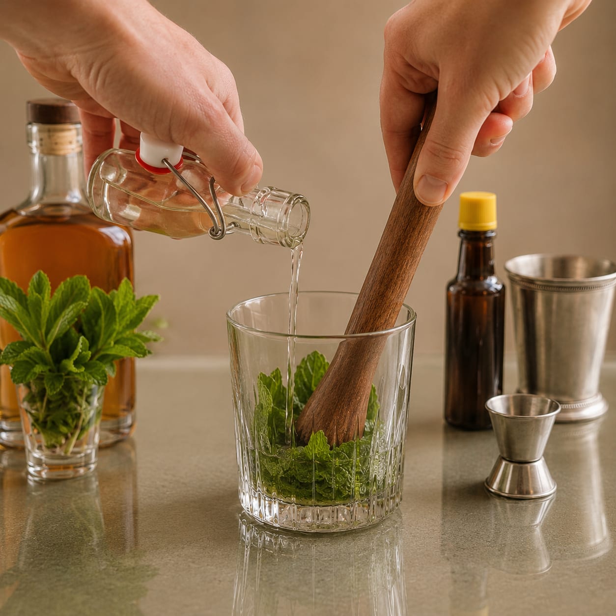Step 1 — how to make Mint Julep