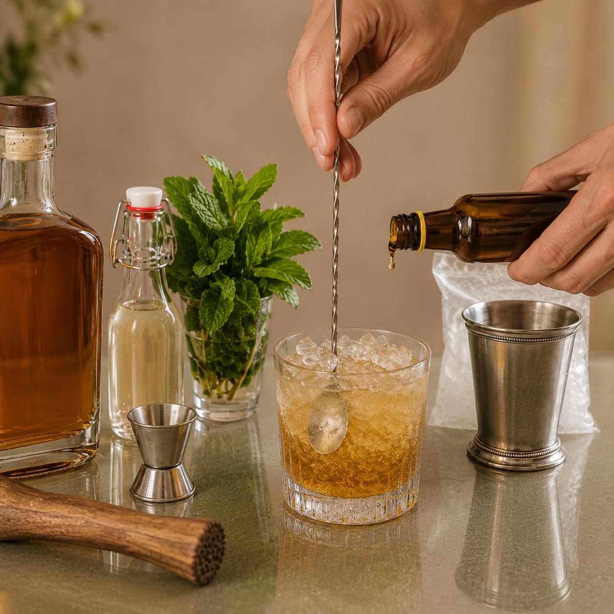 Step 2 — how to make Mint Julep