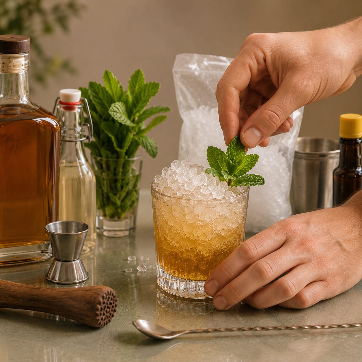 Step 5 — how to make Mint Julep