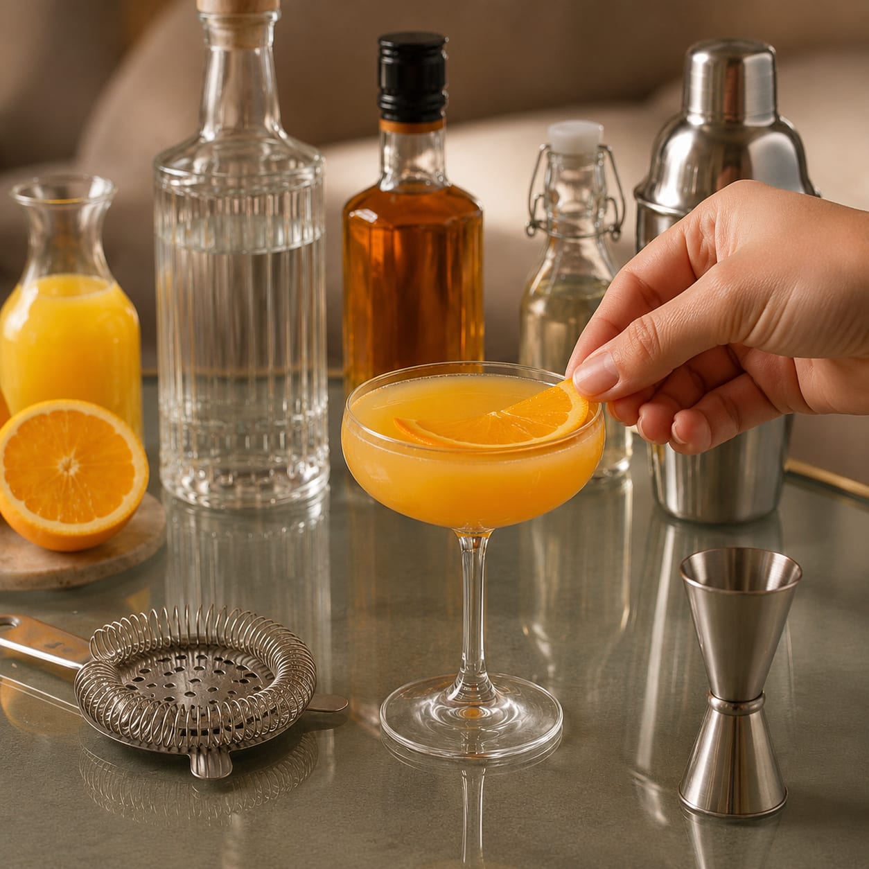 Step 5 — how to make Orange Blossom