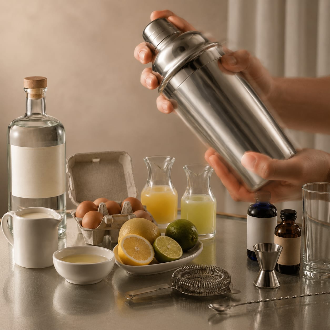 Step 2 — how to make Ramos Gin Fizz