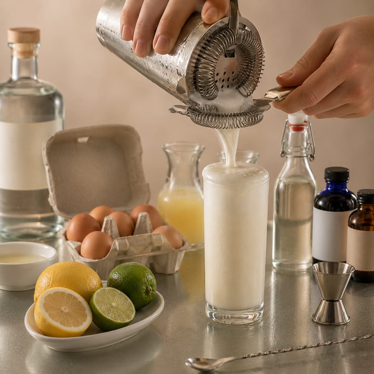 Step 4 — how to make Ramos Gin Fizz