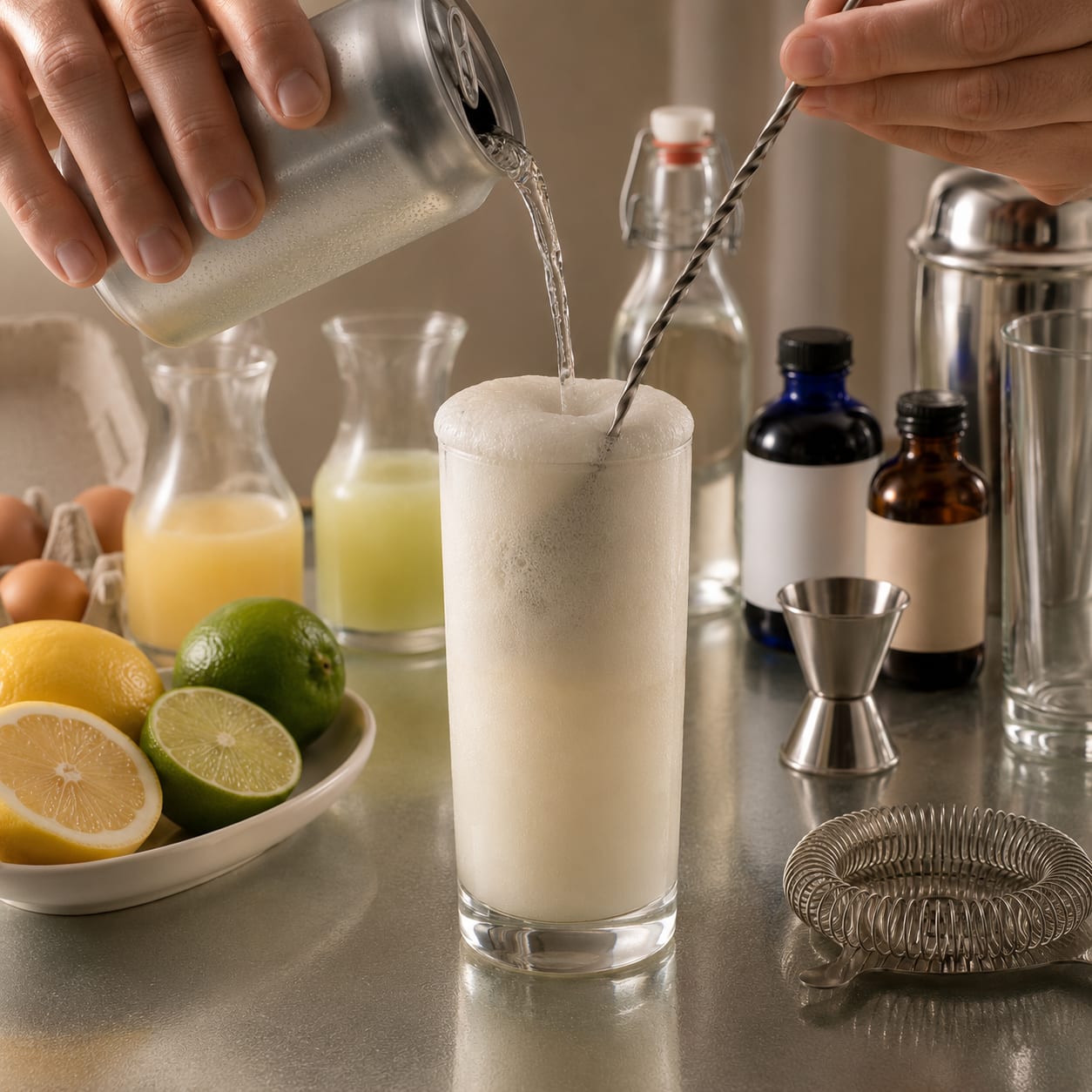 Step 5 — how to make Ramos Gin Fizz