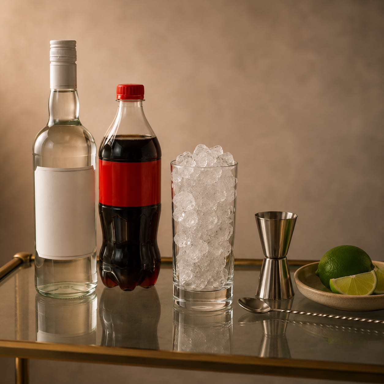 Step 1 — how to make Rum and Coke