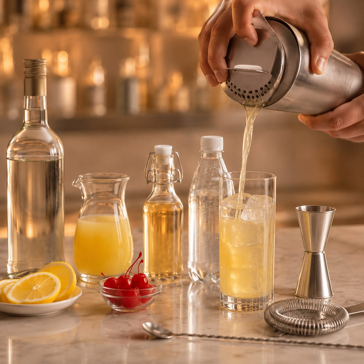 Step 4 — how to make Rum Collins