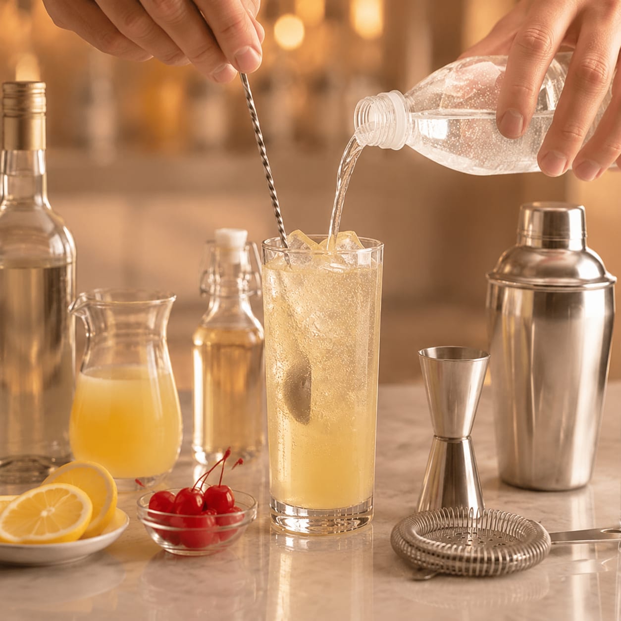 Step 5 — how to make Rum Collins