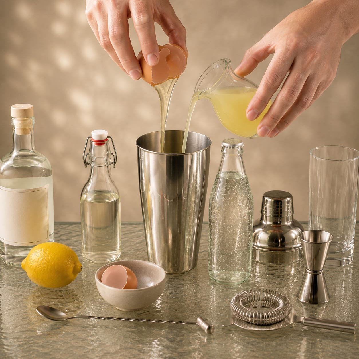 Step 1 — how to make Silver Fizz