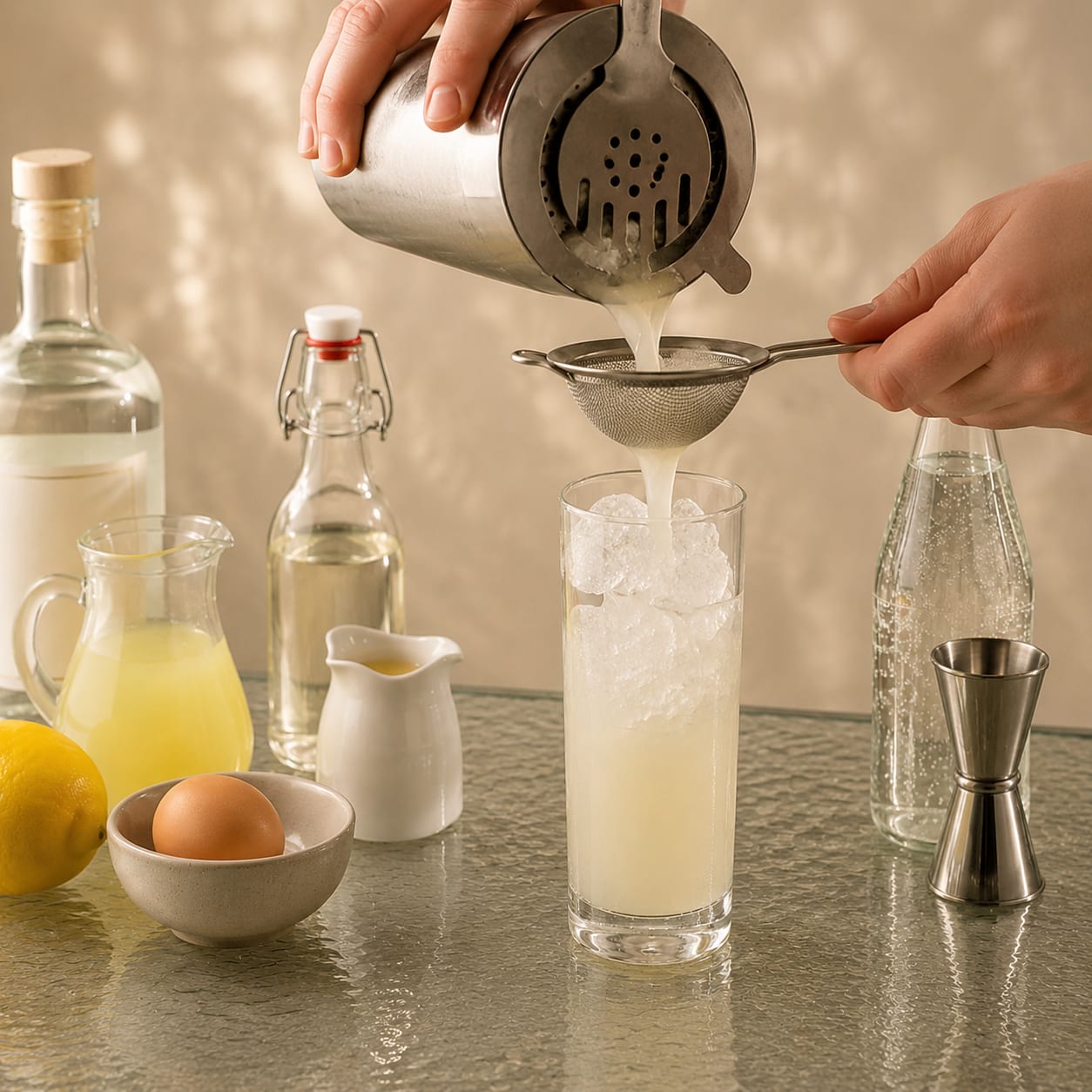 Step 4 — how to make Silver Fizz