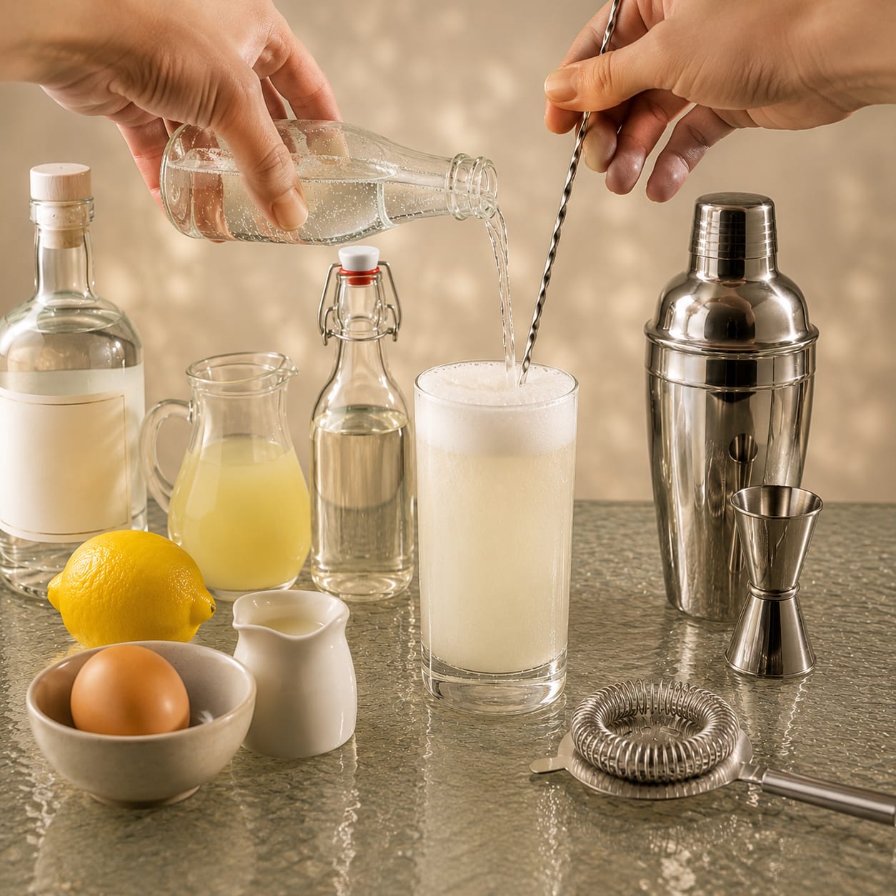 Step 5 — how to make Silver Fizz