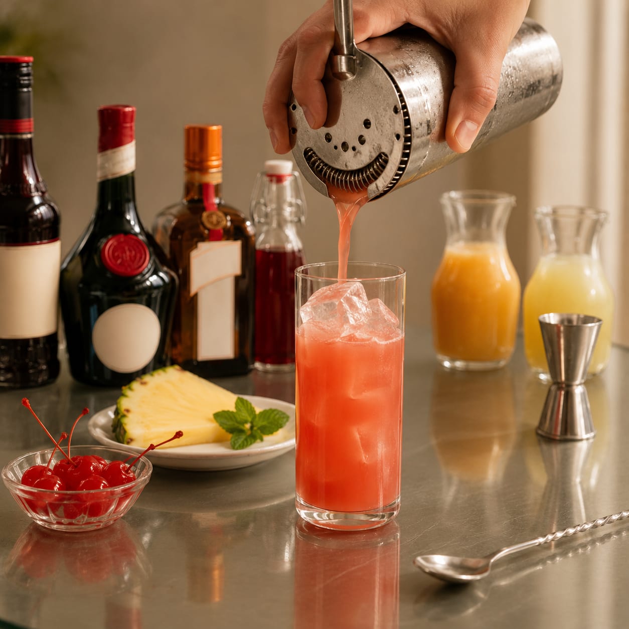 Step 4 — how to make Singapore Sling
