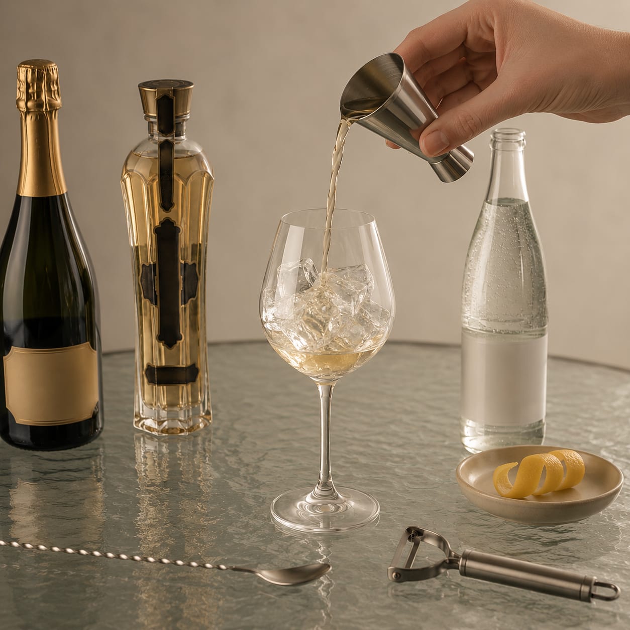 Step 2 — how to make St-Germain Spritz