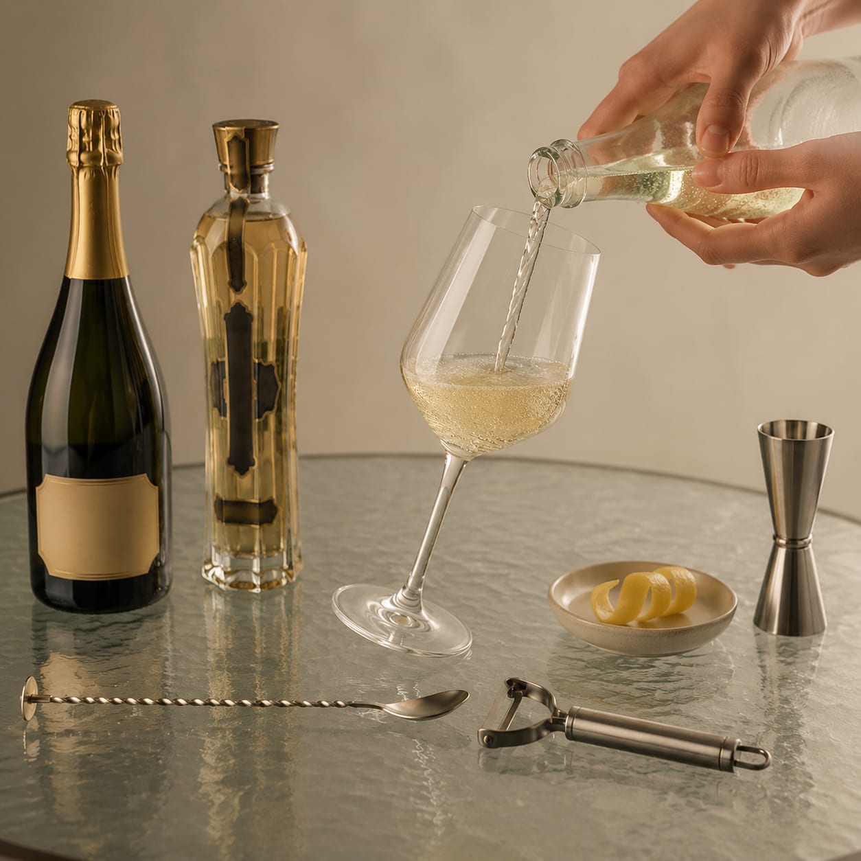 Step 3 — how to make St-Germain Spritz