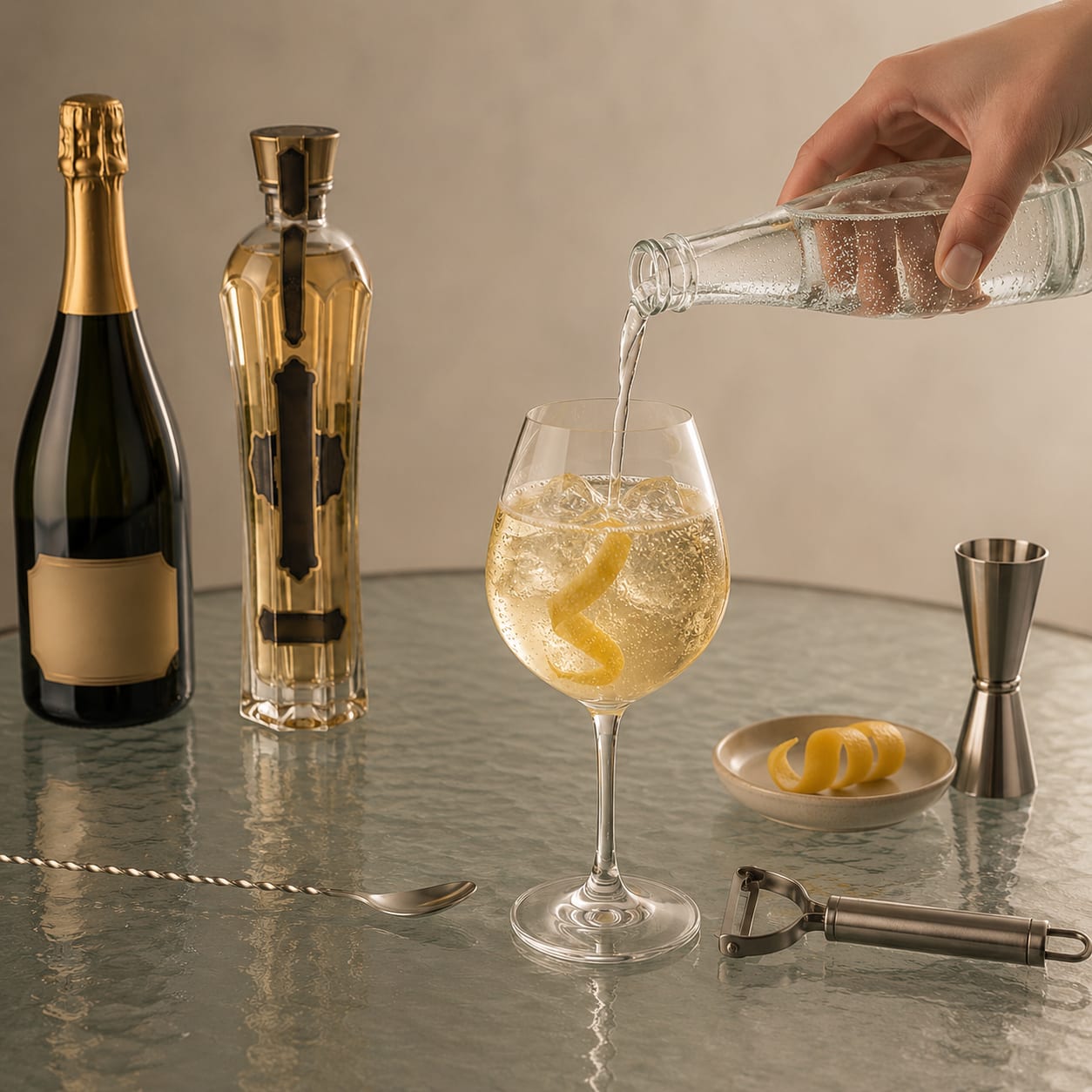 Step 4 — how to make St-Germain Spritz