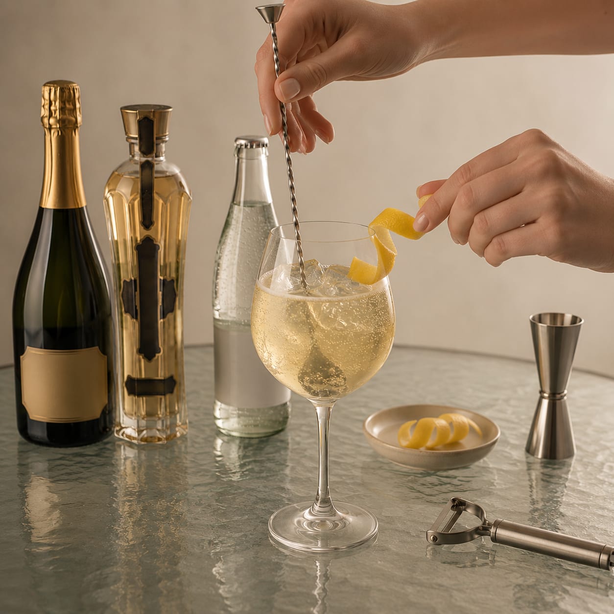Step 5 — how to make St-Germain Spritz