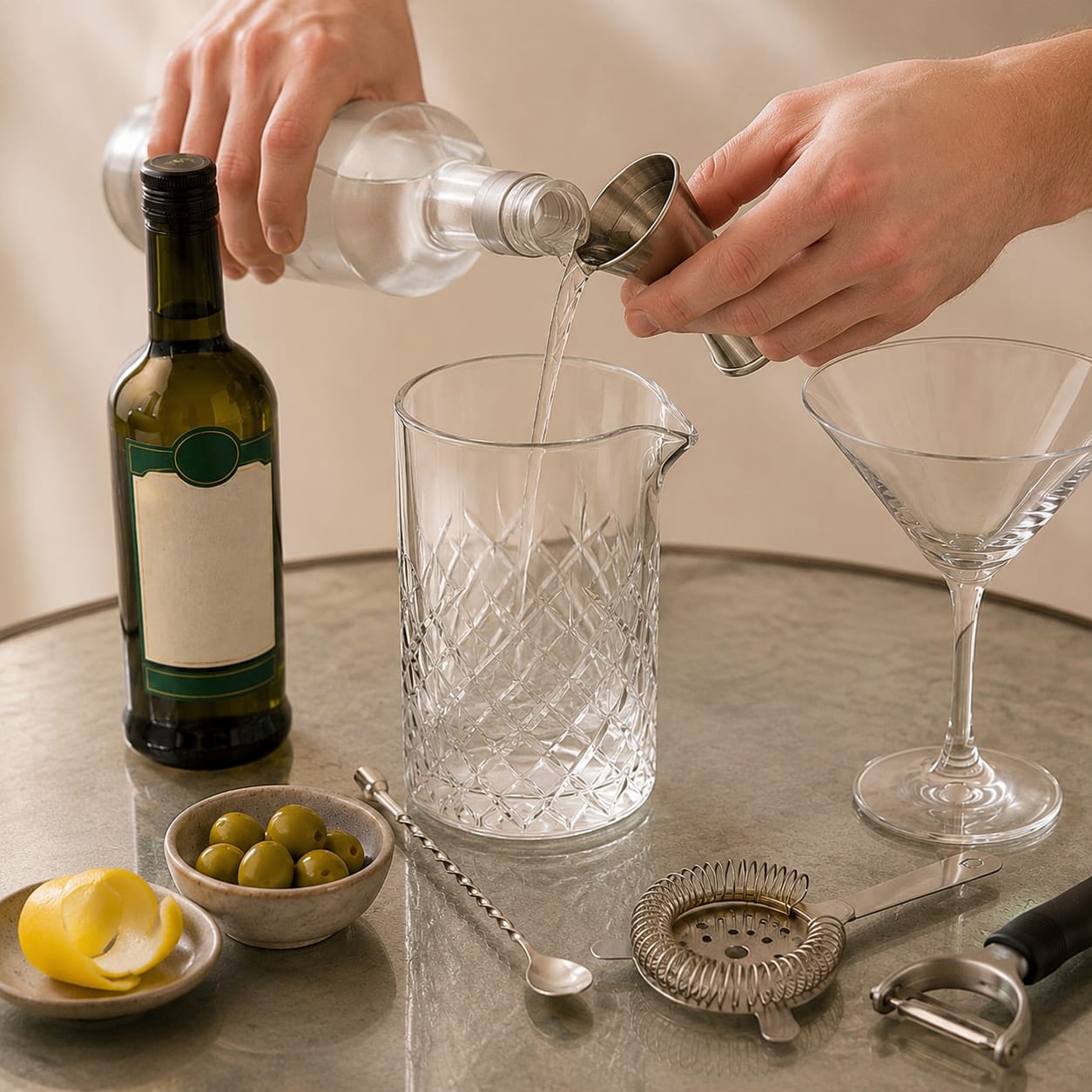 Step 1 — how to make Vodka Martini