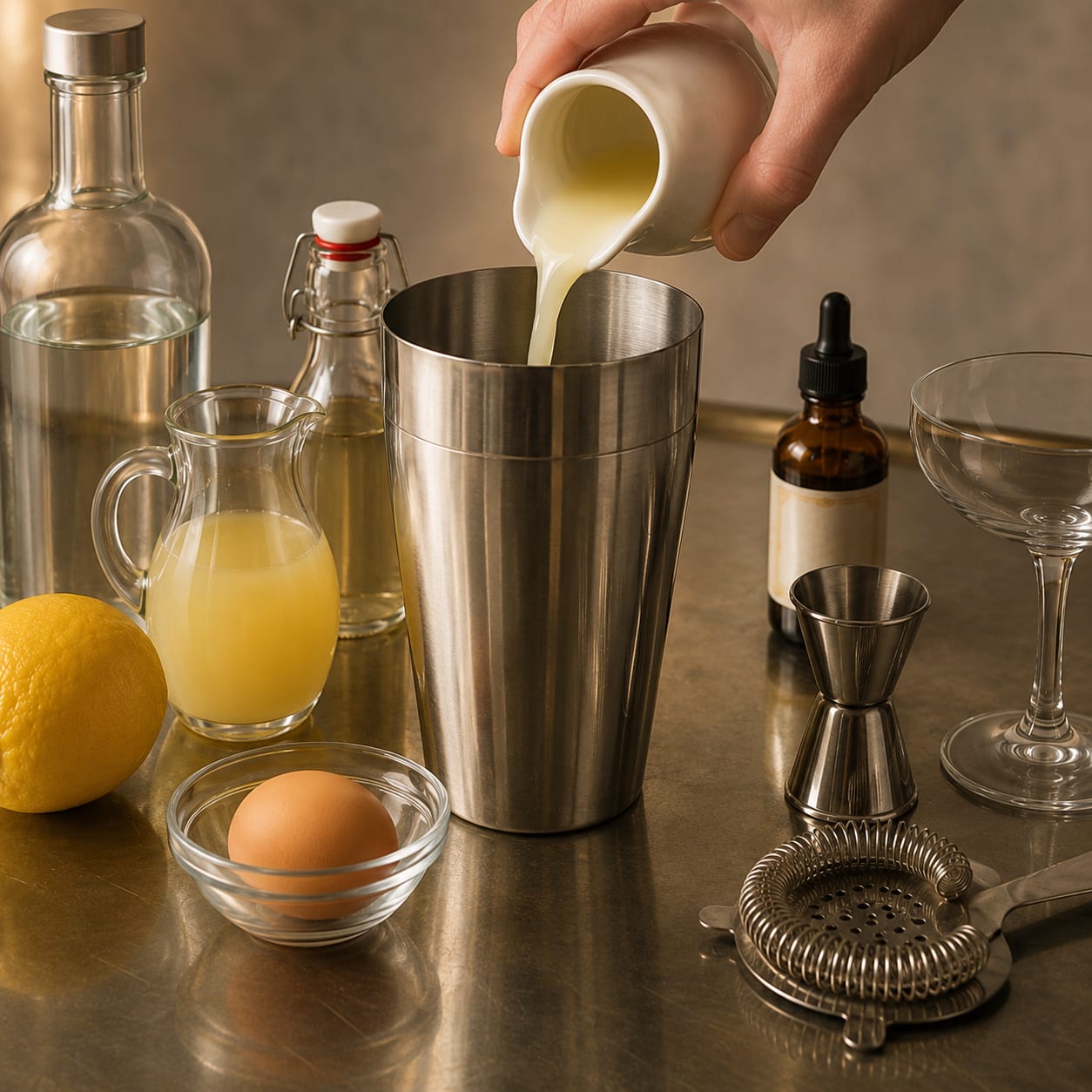 Step 1 — how to make Vodka Sour