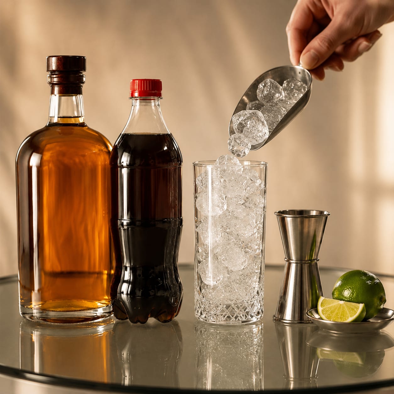 Step 1 — how to make Whiskey and Coke