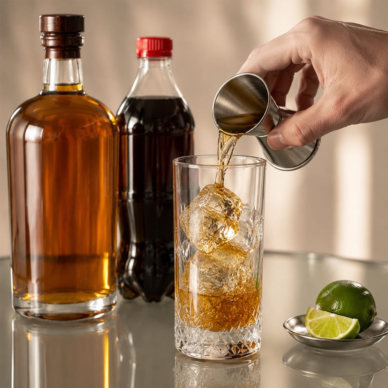 Step 2 — how to make Whiskey and Coke