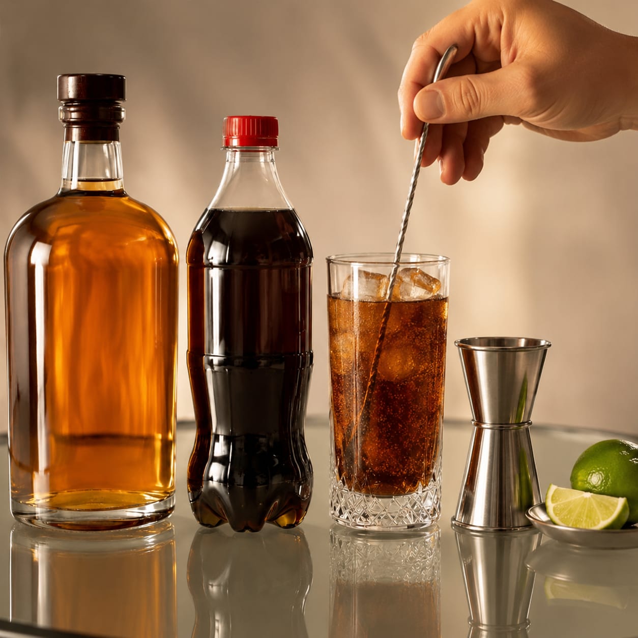 Step 4 — how to make Whiskey and Coke
