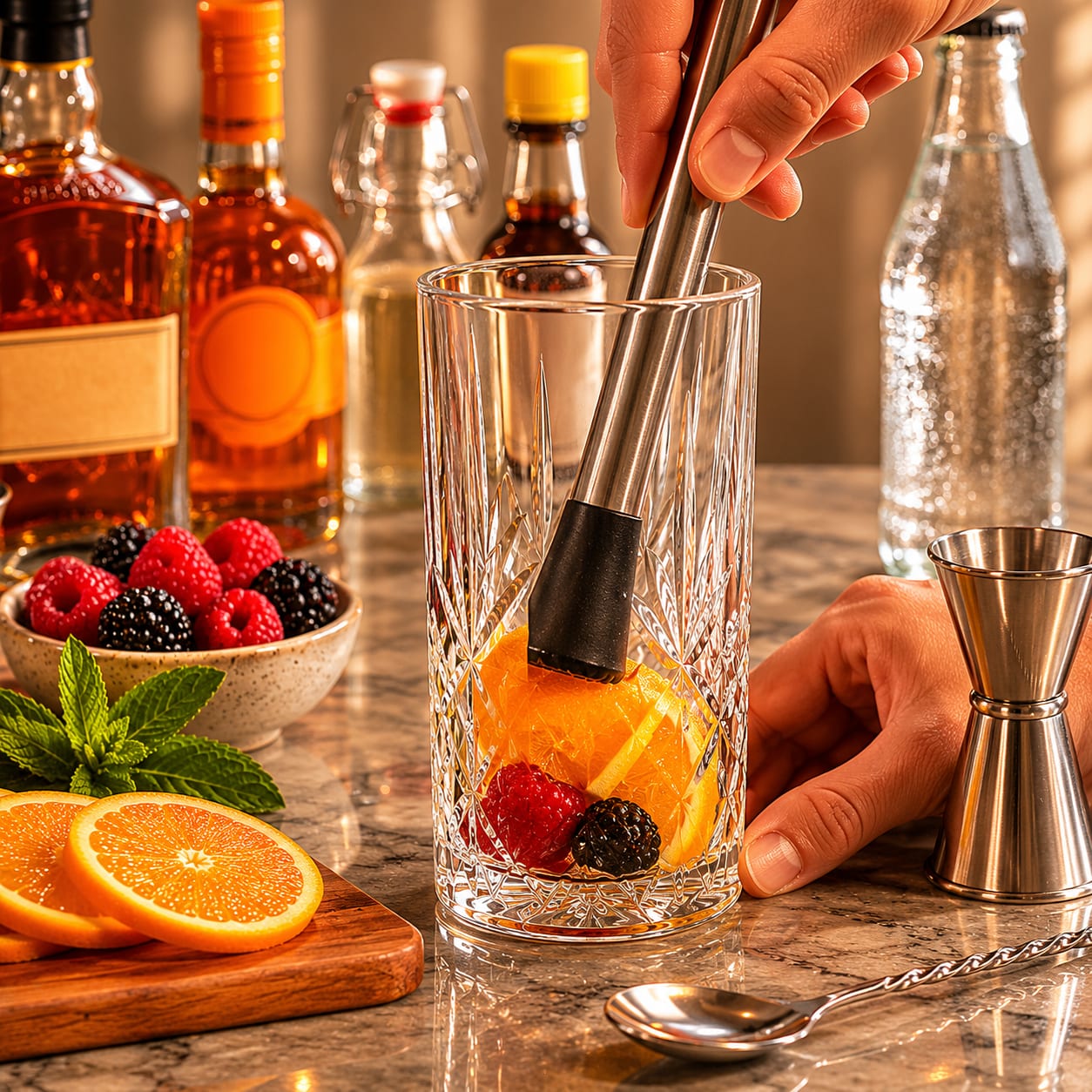 Step 1 — how to make Whiskey Cobbler
