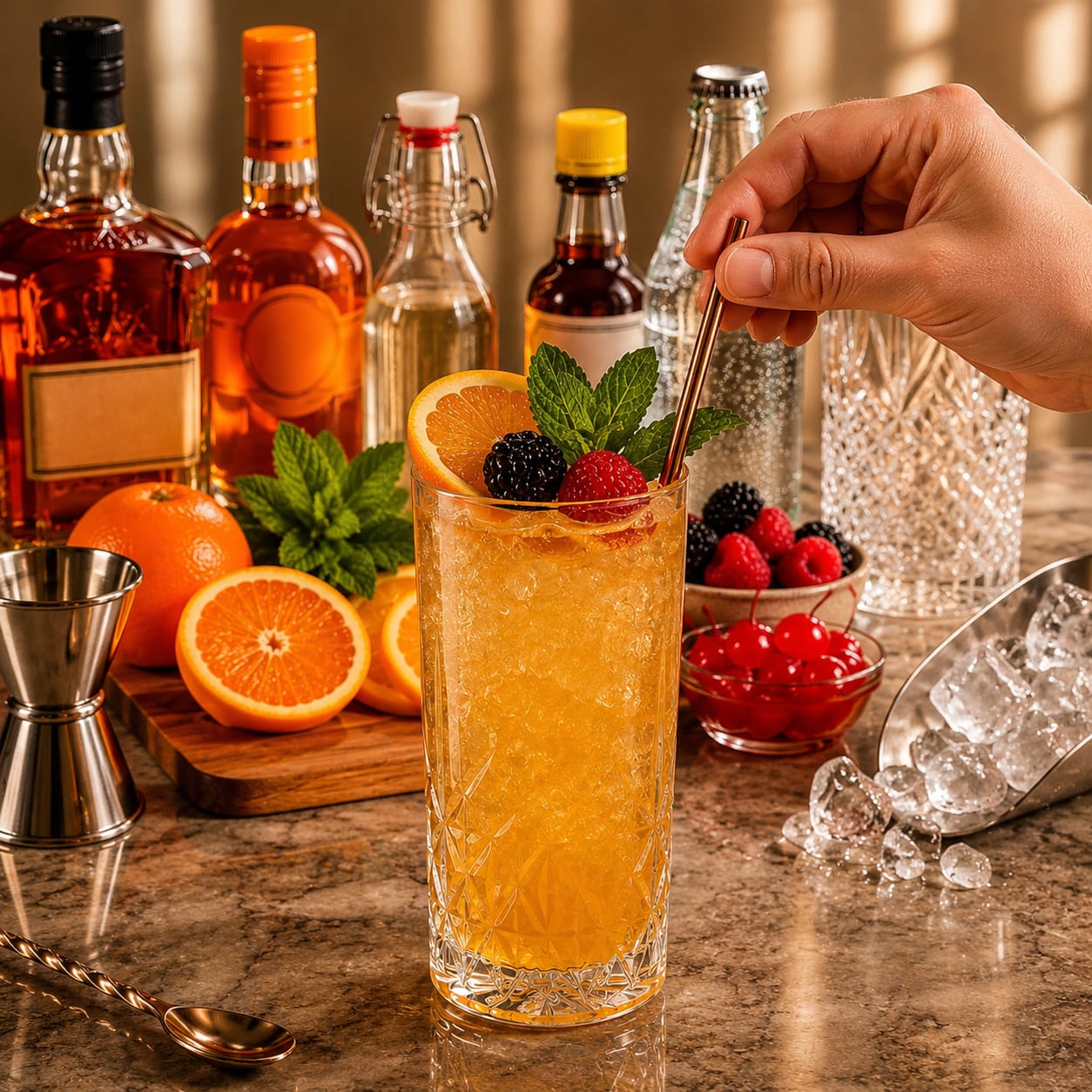 Step 6 — how to make Whiskey Cobbler