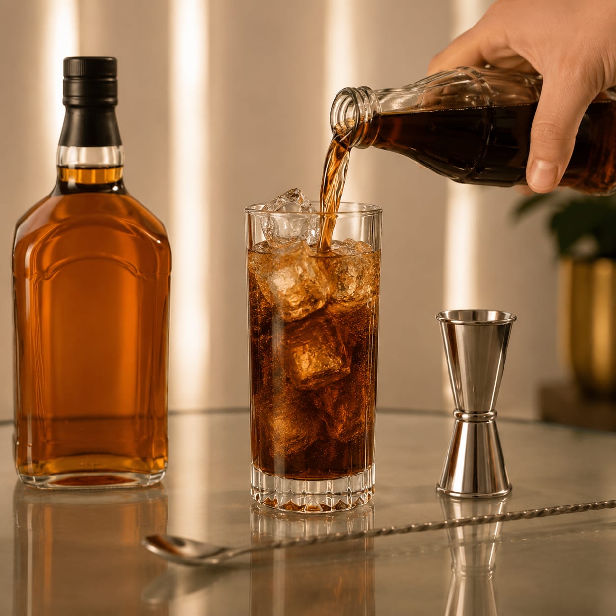Step 3 — how to make Whiskey Coke