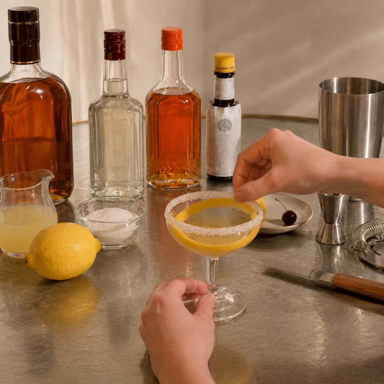 Step 2 — how to make Whiskey Crusta