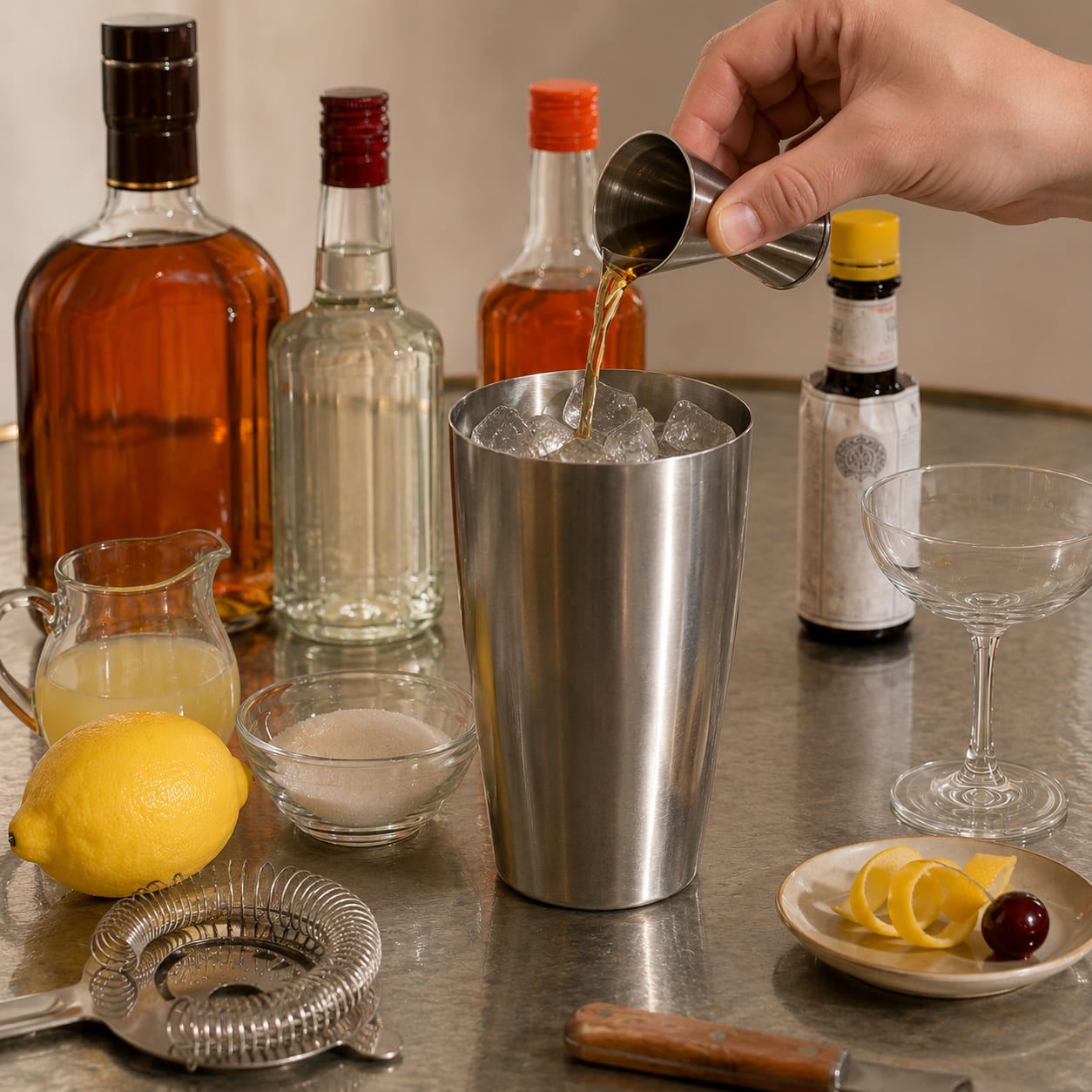Step 3 — how to make Whiskey Crusta
