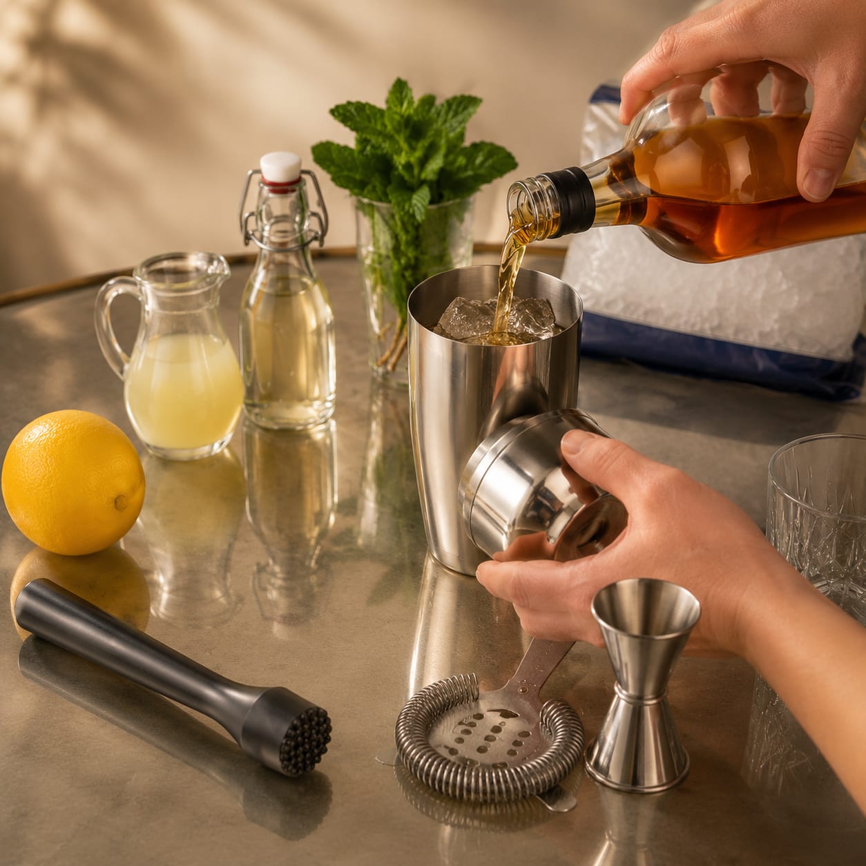 Step 3 — how to make Whiskey Smash