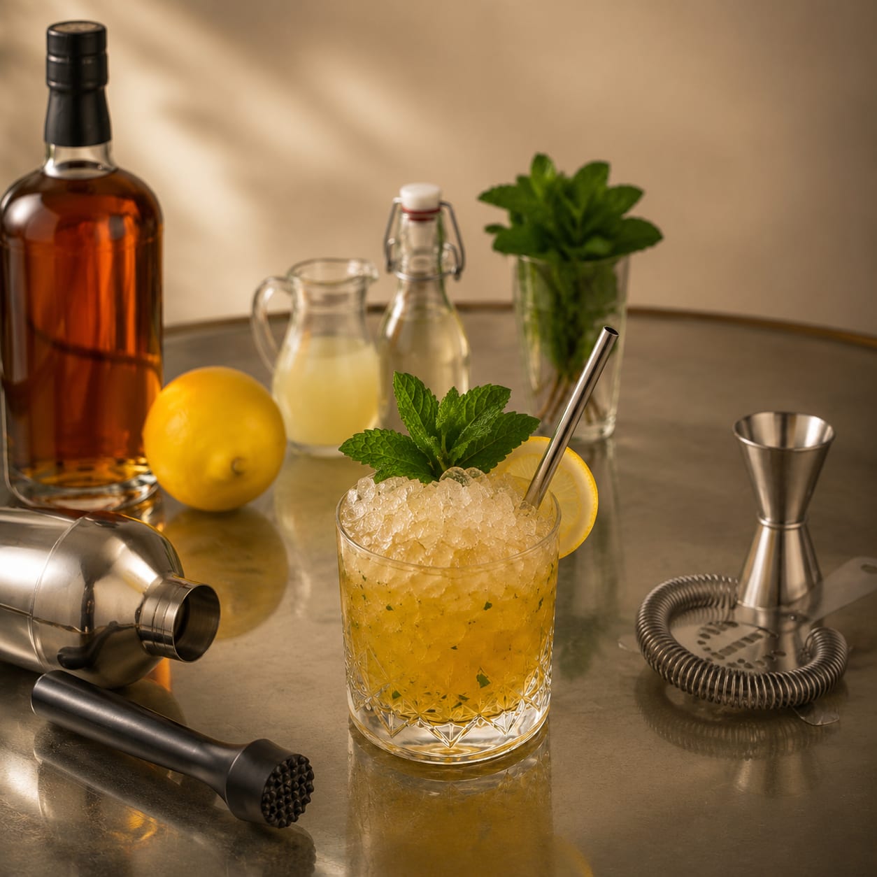 Step 6 — how to make Whiskey Smash
