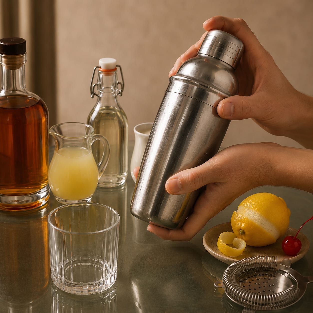 Step 1 — how to make Whiskey Sour